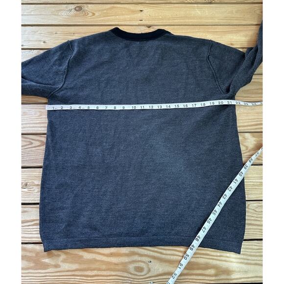 Mac Hay V Neck Wool Sweater Size XL Men’s Black - Picture 8 of 9